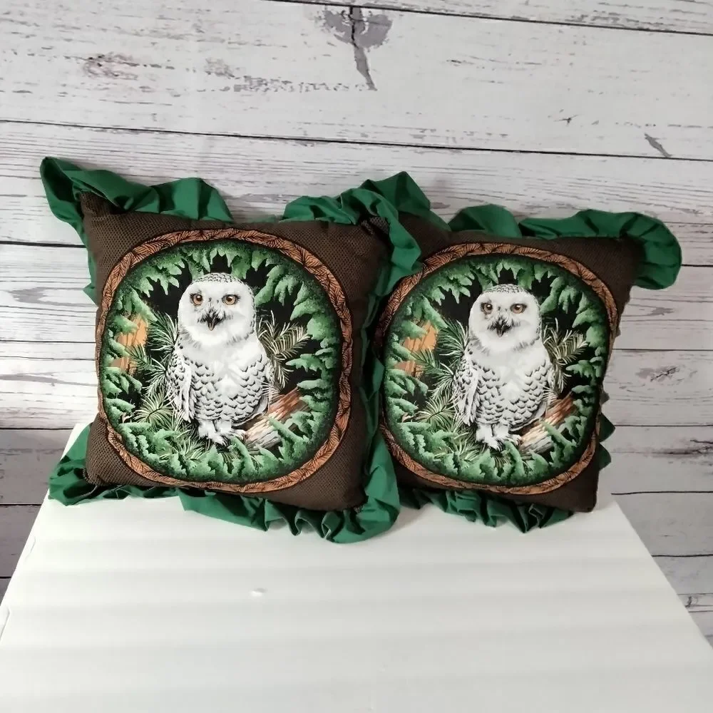 Never used.( my mom) homemade owl pillows